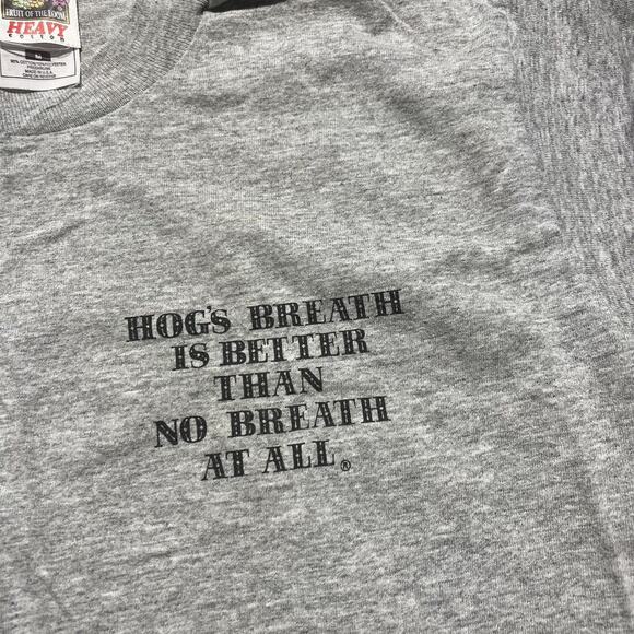 Vintage 90s Hog's Breath Saloon Key West Grey T-Shirt - Picture 2 of 5